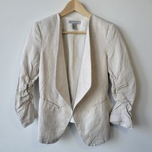 H&M Open Front Linen Blend Blazer